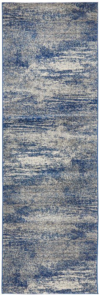 Mirage Casandra Dunescape Modern Blue Grey Runner Rug - Cozy Rugs Australia