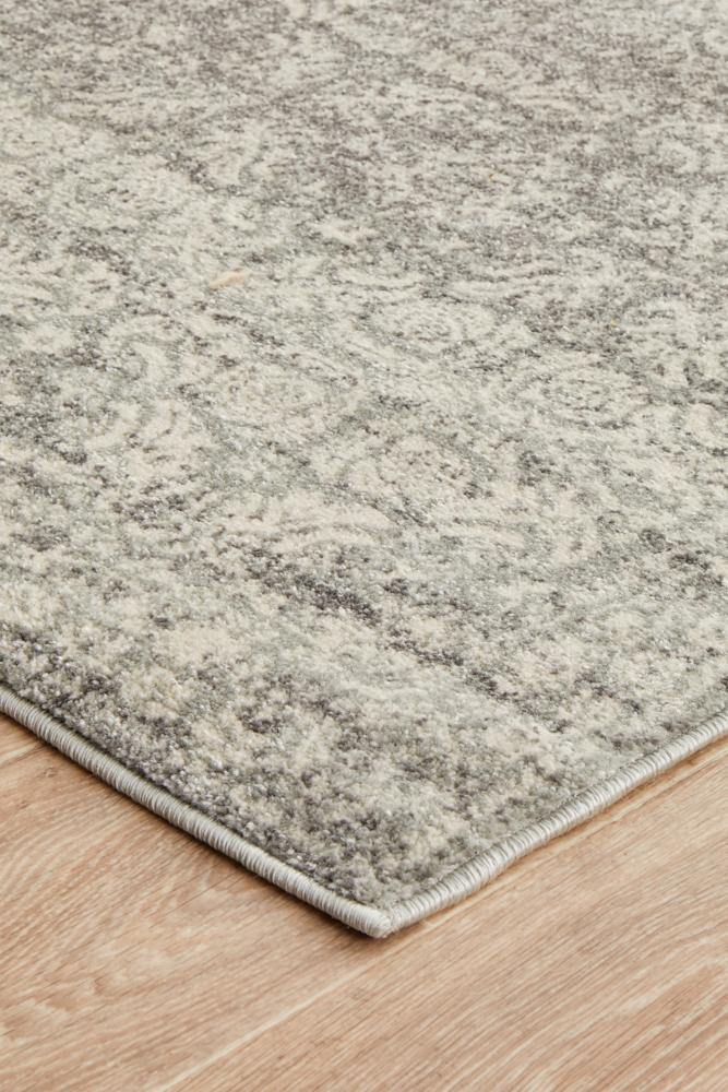 Mirage Gwyneth Stunning Transitional Silver Runner Rug - Cozy Rugs Australia