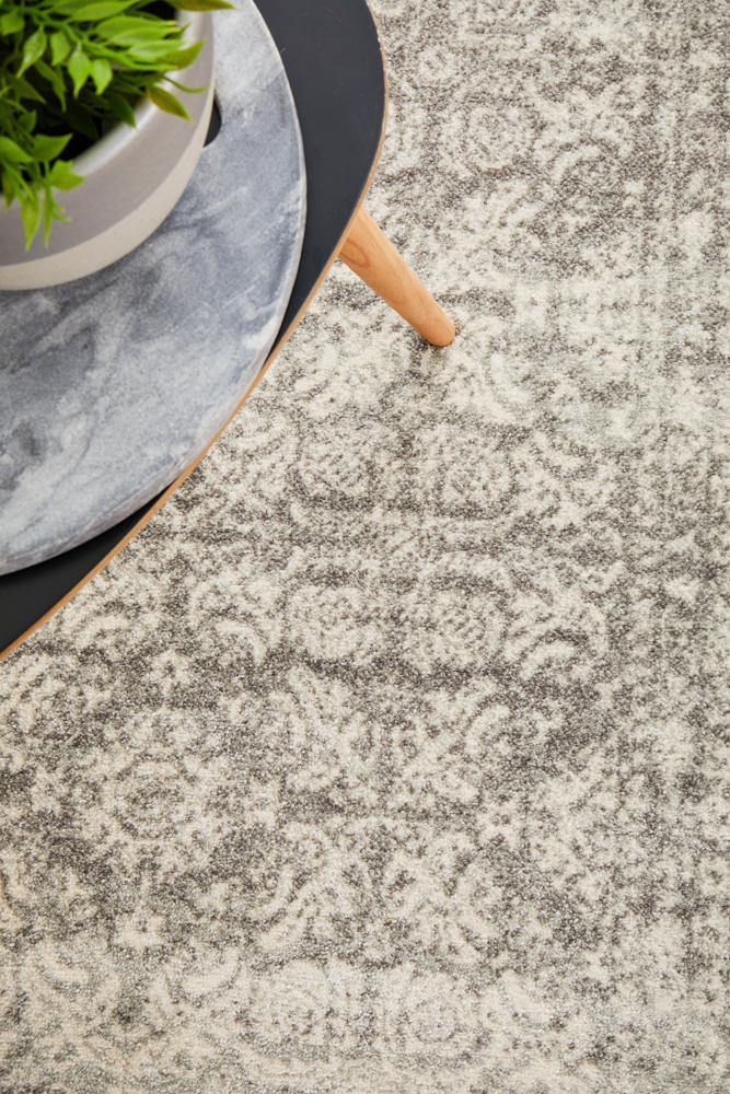 Mirage Gwyneth Stunning Transitional Silver Runner Rug - Cozy Rugs Australia
