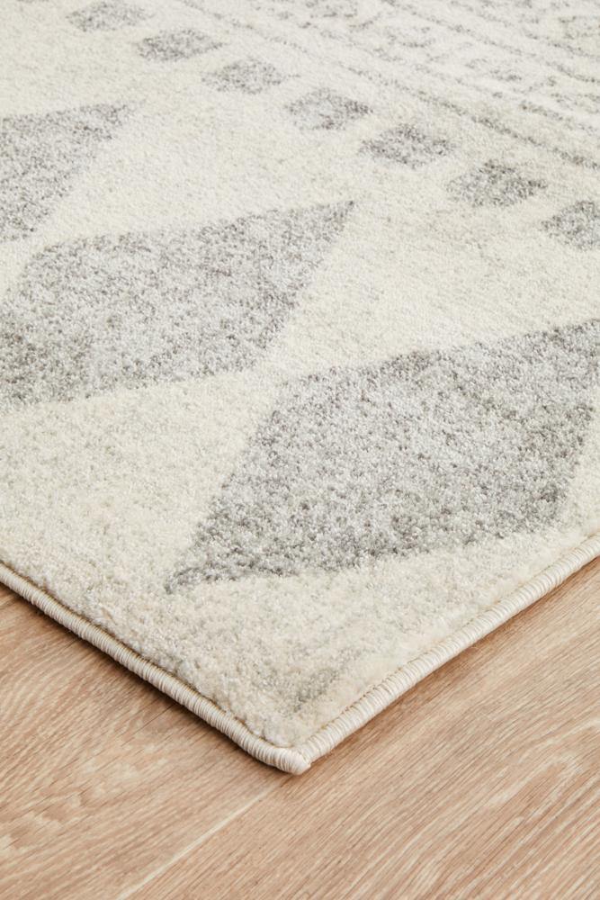 Mirage Adani  Modern Tribal Design Grey Runner Rug - Cozy Rugs Australia