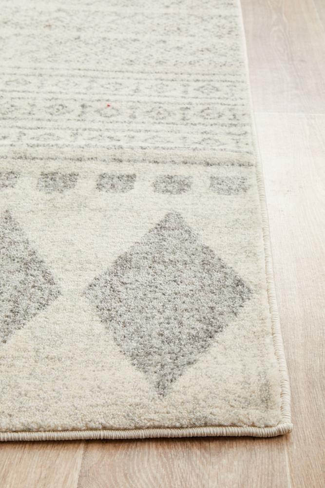 Mirage Adani  Modern Tribal Design Grey Runner Rug - Cozy Rugs Australia