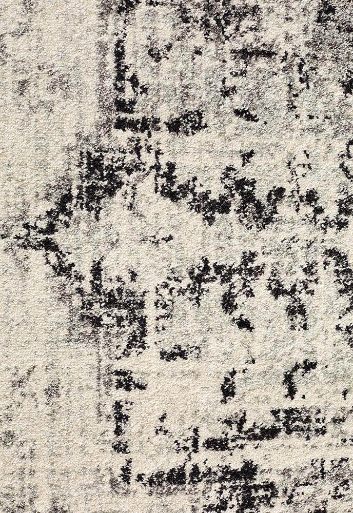 Museum Transitional Charcoal Runner Rug - Cozy Rugs Australia