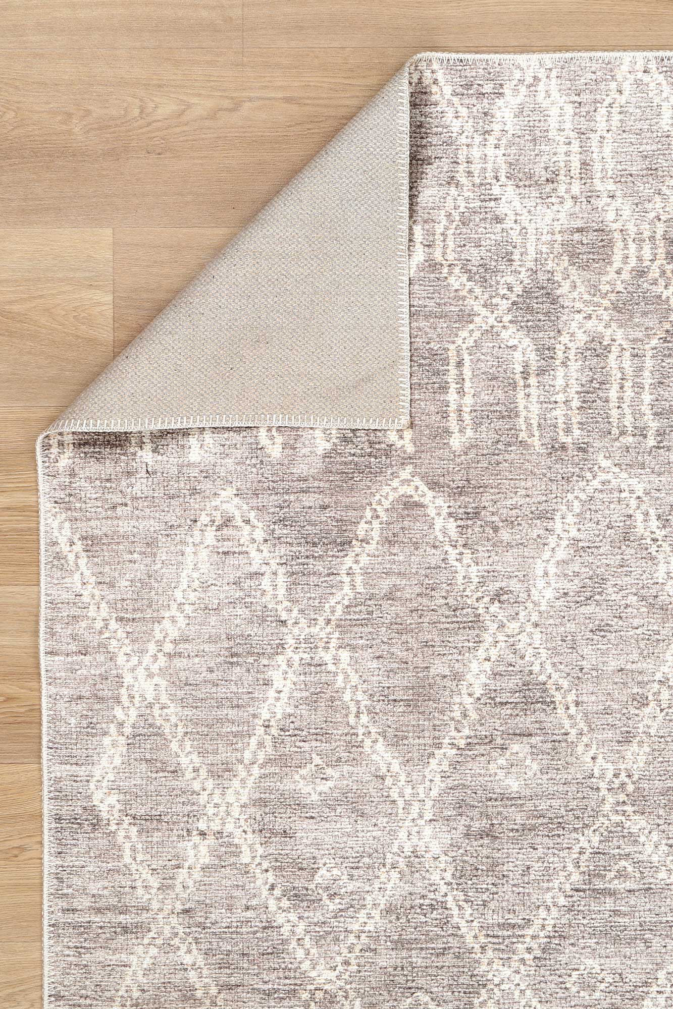 Nordic Nahla Beige Rug one side fold