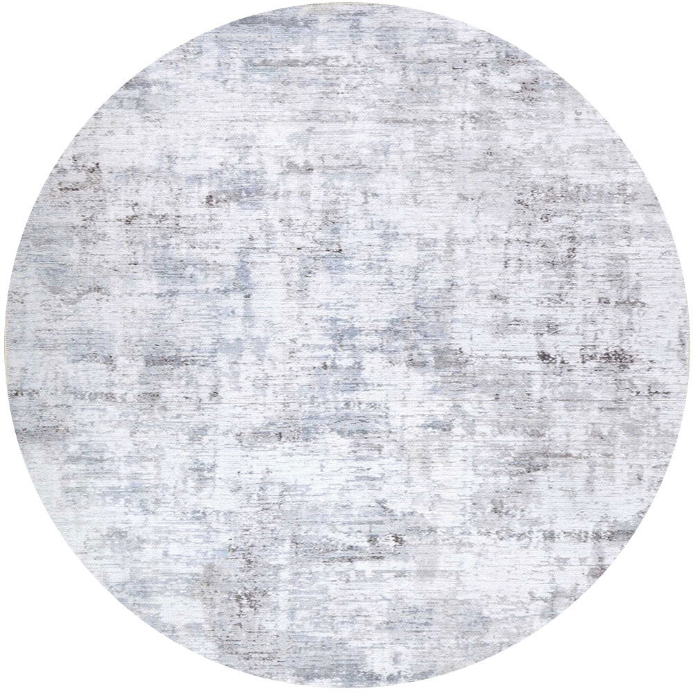 Abstract Evalina in Grey : Round Rug