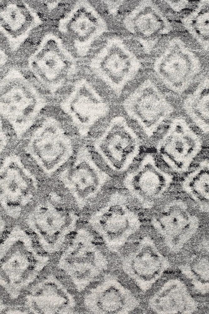 Oasis Zakira Dark Grey Tribal Rug - Cozy Rugs Australia