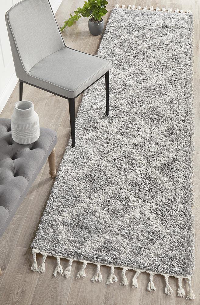 Saffron 33 Silver Runner Rug - Cozy Rugs Australia
