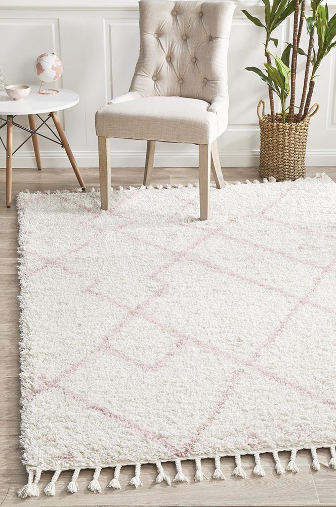 Saffron 44 Pink Rug - Cozy Rugs Australia