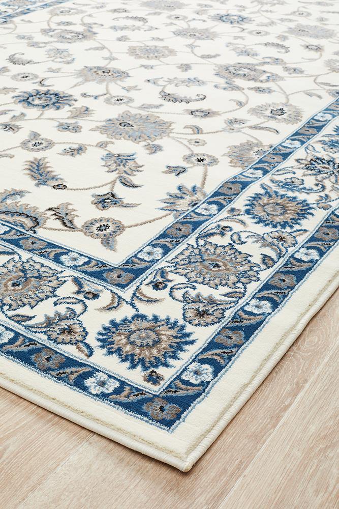 Sydney Collection Classic Rug White with White Border - Cozy Rugs Australia