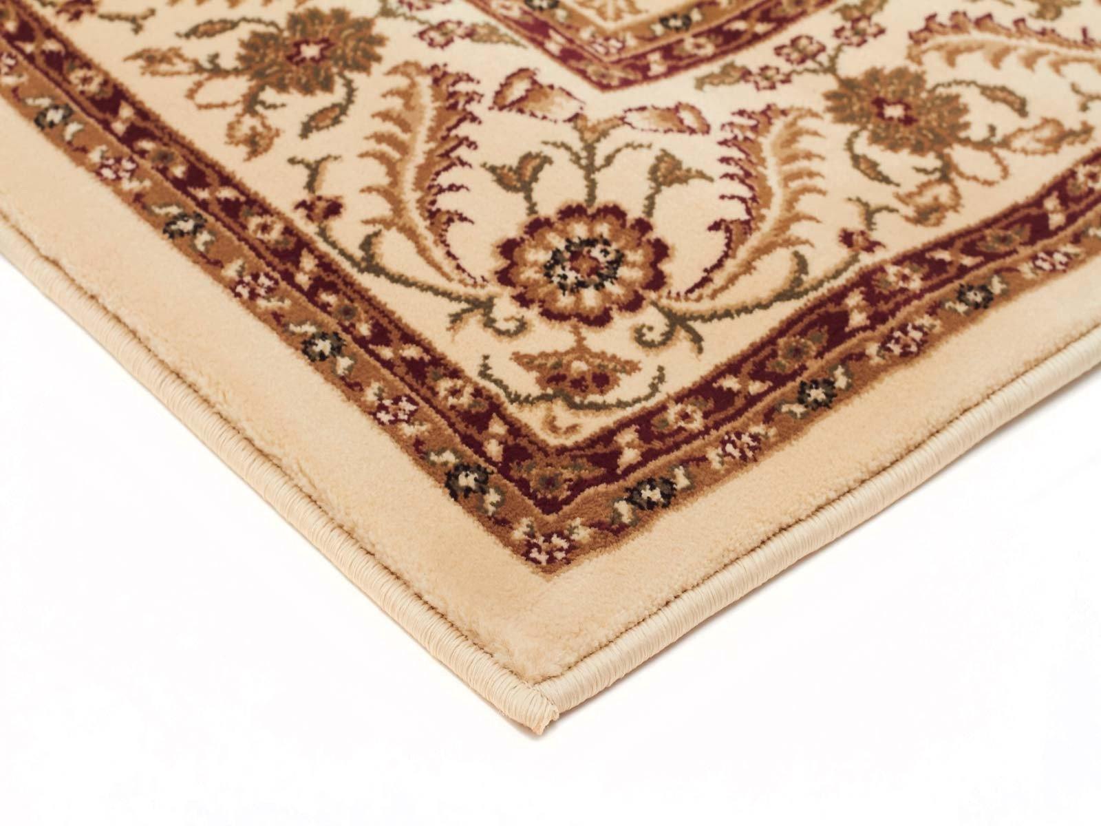 Sydney Medallion Runner Ivory with Ivory Border Runner Rug - Cozy Rugs Australia