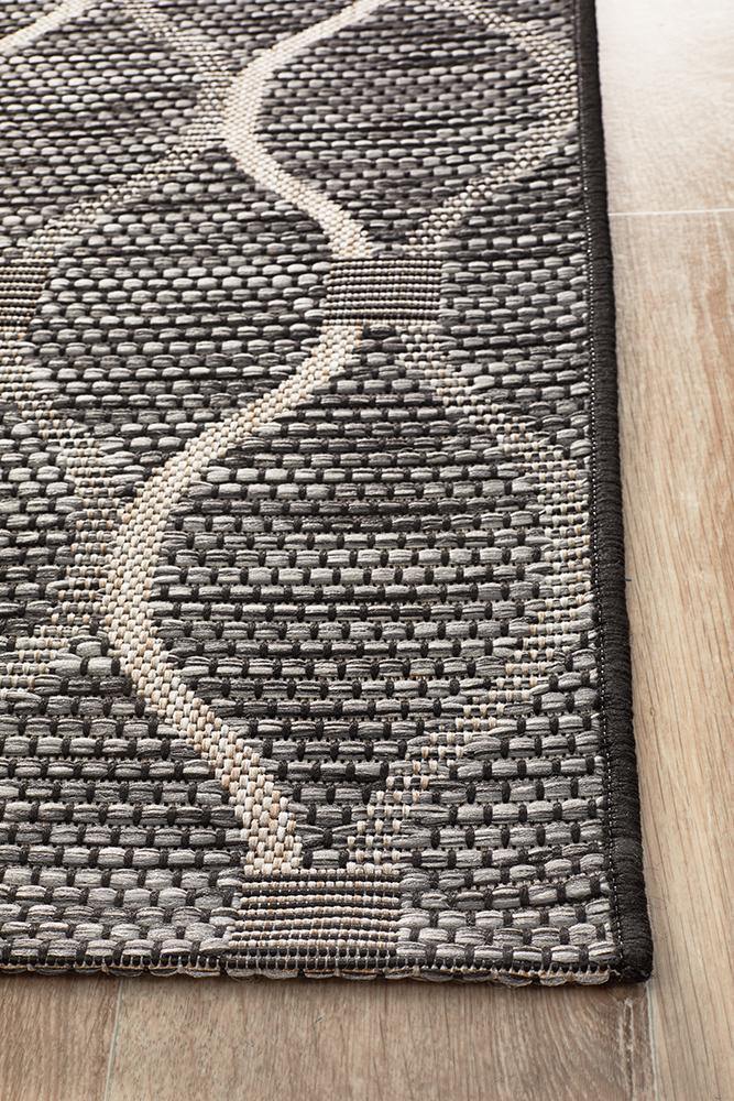 Rug Culture Terrace 5501 Black Runner Rug - Cozy Rugs Australia