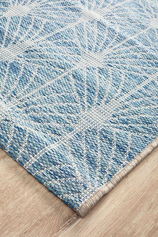 Rug Culture Terrace 5502 Blue Runner Rug - Cozy Rugs Australia
