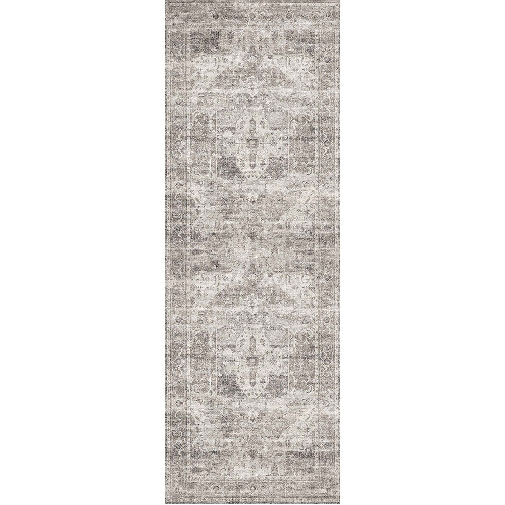 Chateau Machine Washable in Grey : Runner Rug