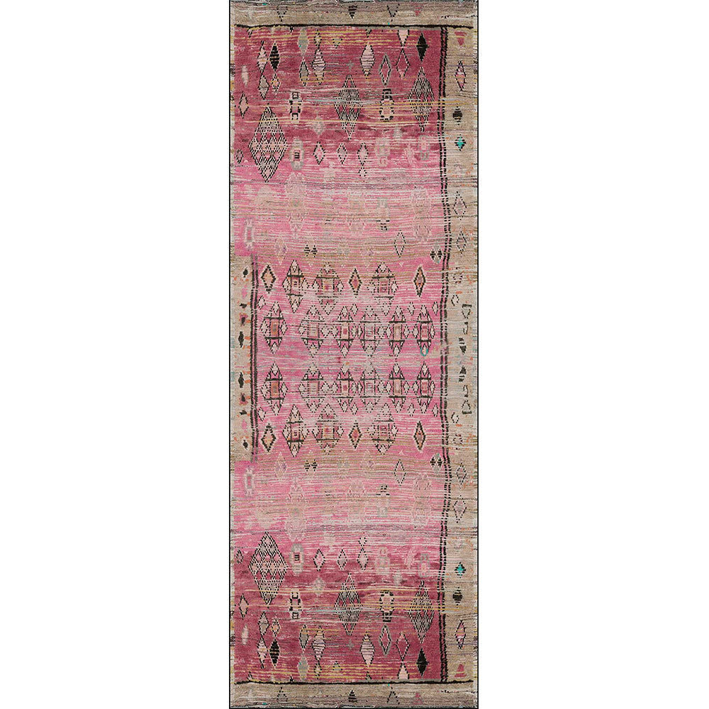 Vintage Chaima Modern in Red : Runner Rug