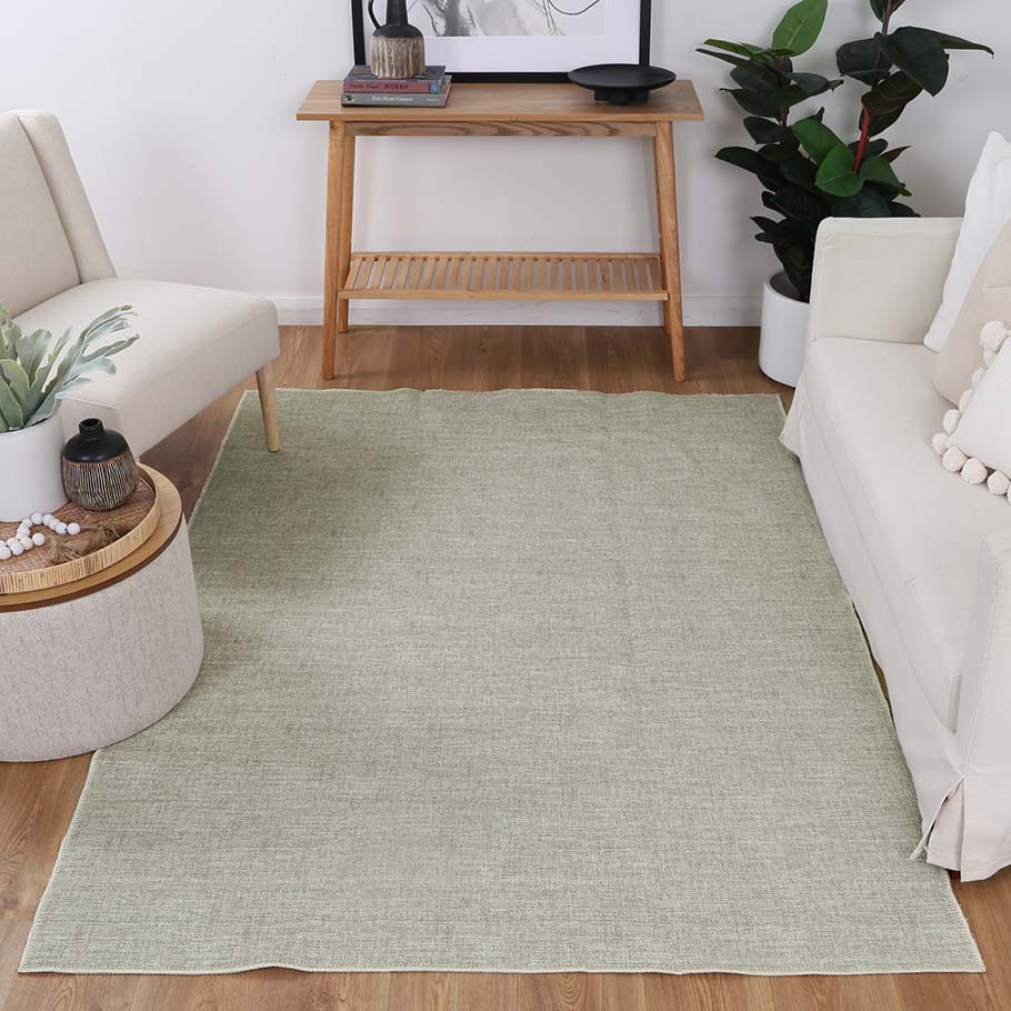 Urban Linen Solid Area Rug in Room