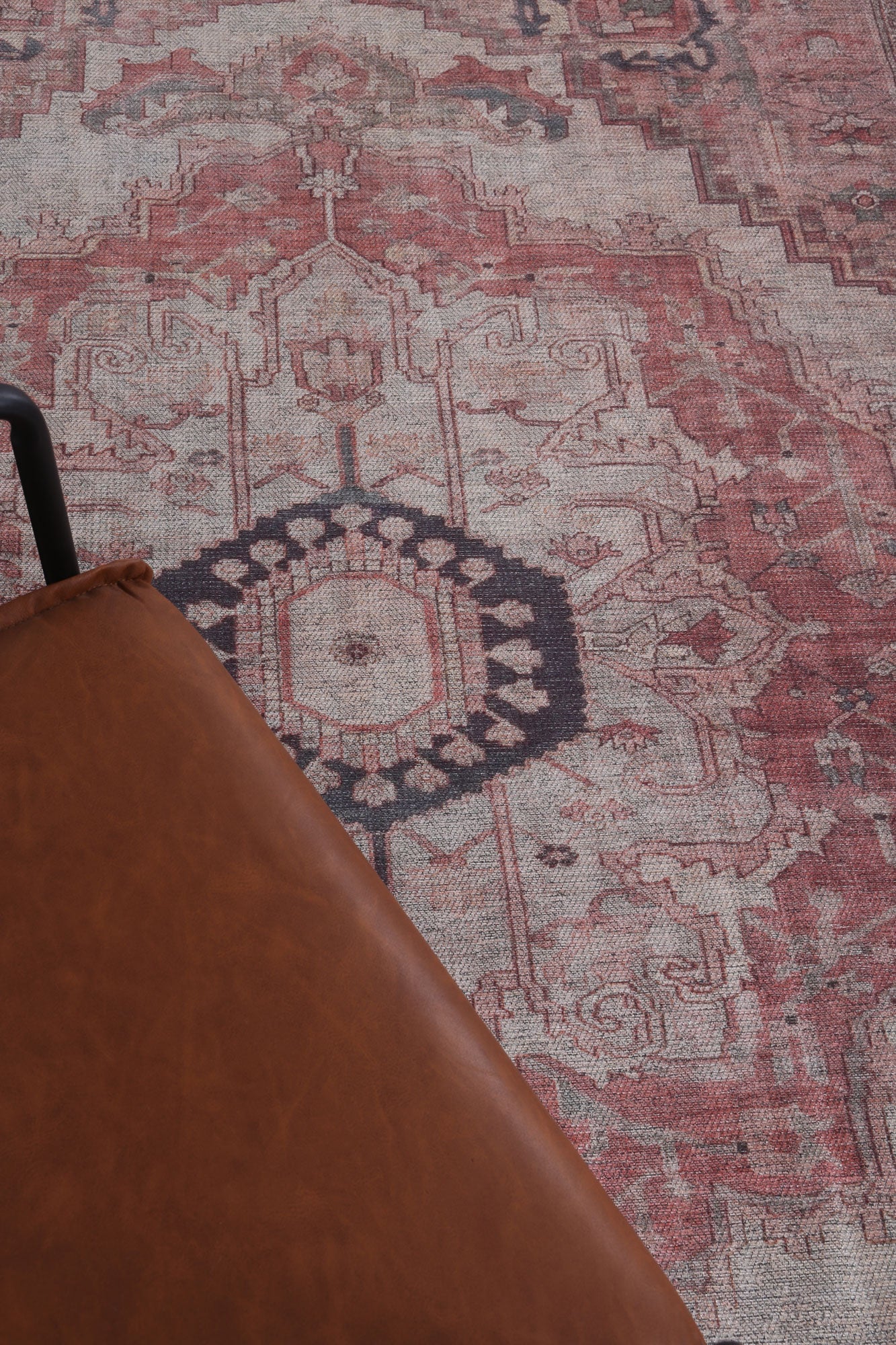 Carmine Vintage Rust Rug zoomed view