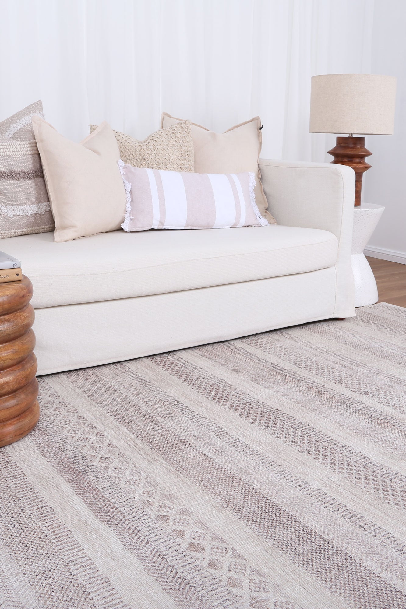 Mojave Lines Desert Beige Rug view