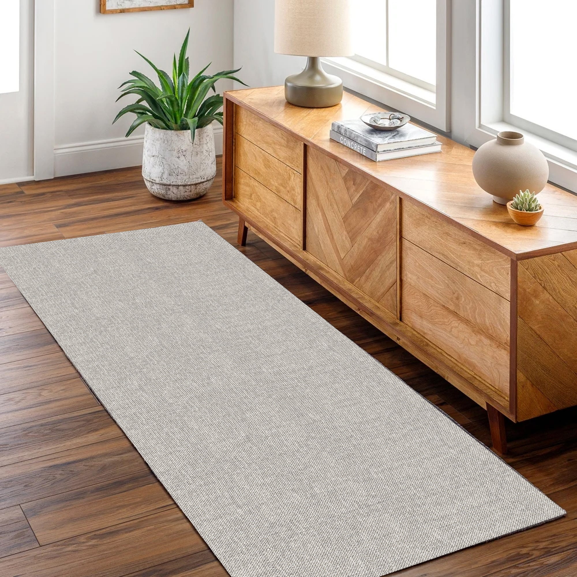 Urban Cobblestone Solid Runner Eco-Friendly Rugs