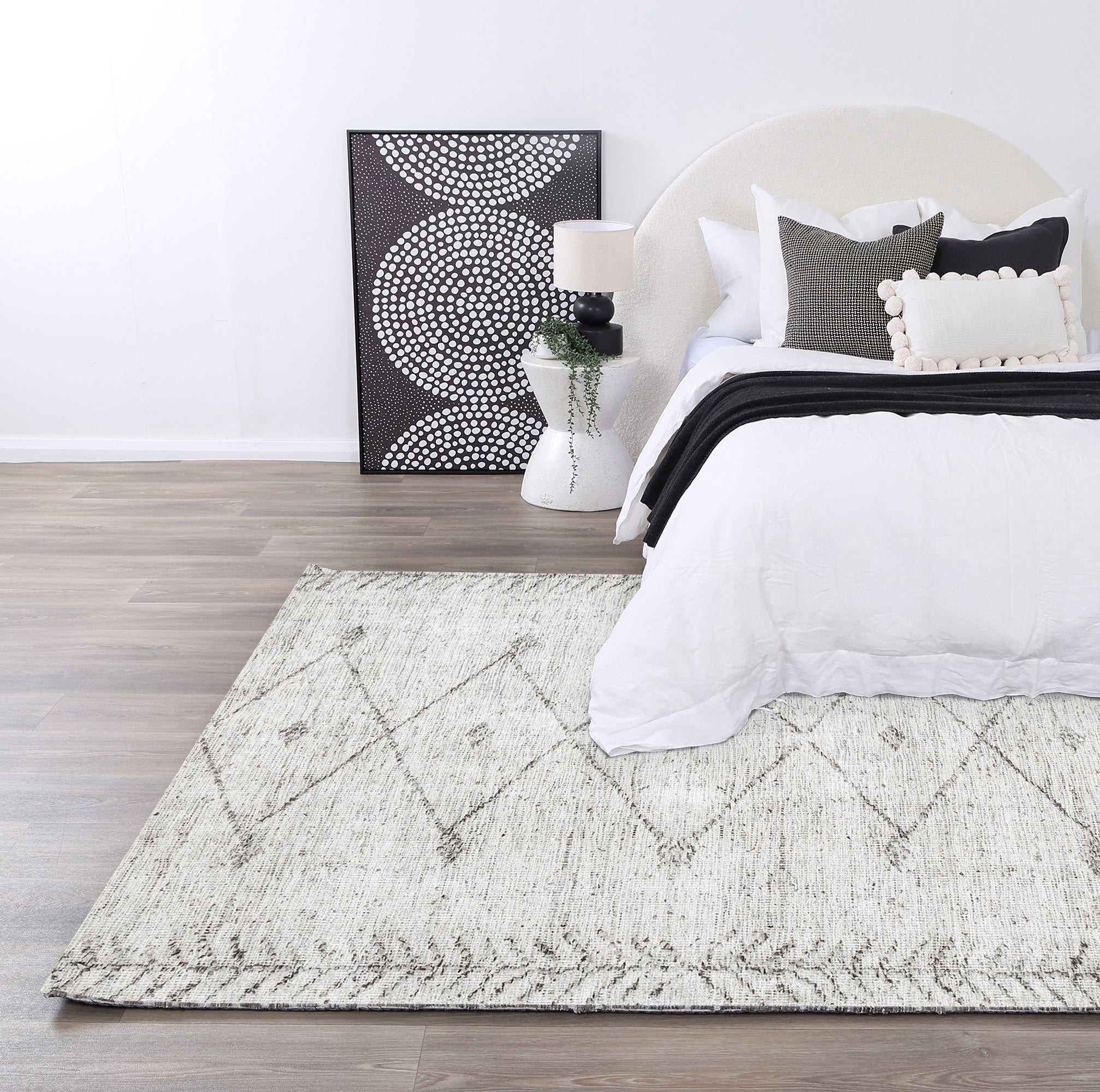 Wild Congo Natural Beige Rug in bedroom